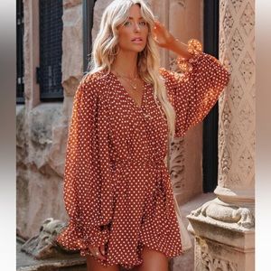 Fall Brown long sleeve romper